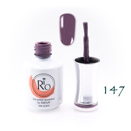 לק ג'ל ריו מספר 147 - גוון סגול-אפור | Rio Gel Polish