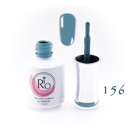 לק ג'ל ריו מספר 156 - גוון טורקיז אפור | Rio Gel Polish