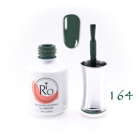 לק ג'ל ריו מספר 164 - גוון ירוק זית כהה | Rio Gel Polish