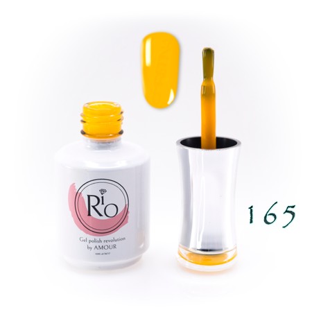 לק ג'ל ריו מספר 165 - גוון צהוב חרדל-מנגו | Rio Gel Polish