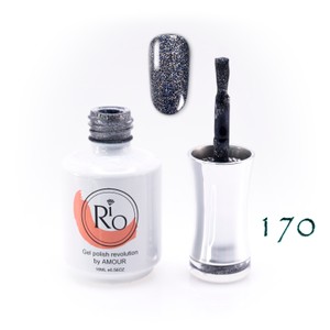 לק ג'ל ריו מספר 170 - גוון גליטר כחול כהה אטום | Rio Gel Polish
