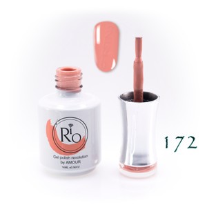 לק ג'ל ריו מספר 172 - גוון אפרסק אטום | Rio Gel Polish