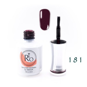לק ג'ל ריו מספר 181 - גוון בורדו יין חצי שקוף כהה | Rio Gel Polish