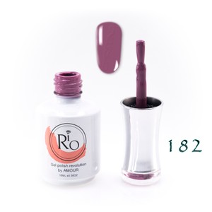 לק ג'ל ריו מספר 182 - גוון סגול ענבים-אפור בהיר | Rio Gel Polish