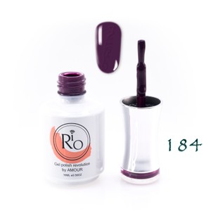 לק ג'ל ריו מספר 184 - גוון סגול ענבים | Rio Gel Polish