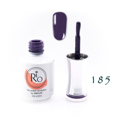 לק ג'ל ריו מספר 185 - גוון סגול כהה | Rio Gel Polish