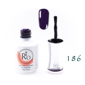 לק ג'ל ריו מספר 186 - גוון סגול כהה מאוד | Rio Gel Polish