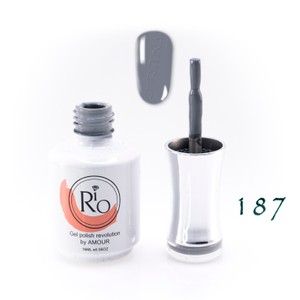 לק ג'ל ריו מספר 187 - גוון אפור עכבר בהיר | Rio Gel Polish