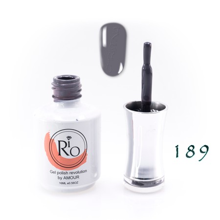 לק ג'ל ריו מספר 189 - גוון אפור כהה | Rio Gel Polish