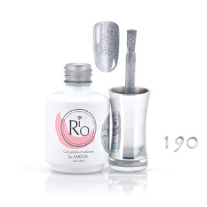 לק ג'ל ריו מספר 190 - נצנצים כסוף עדין | Rio Gel Polish