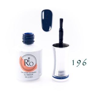 לק ג'ל ריו מספר 196 - גוון כחול נייבי כהה | Rio Gel Polish