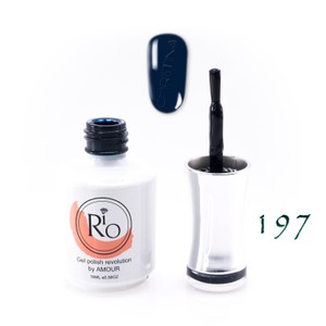 לק ג'ל ריו מספר 197 - גוון כחול-שחור | Rio Gel Polish