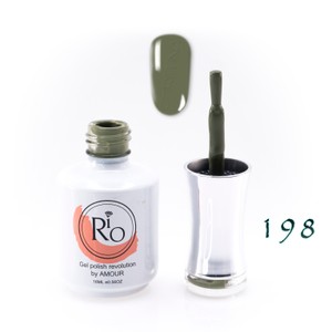 לק ג'ל ריו מספר 198 - גוון ירוק זית | Rio Gel Polish