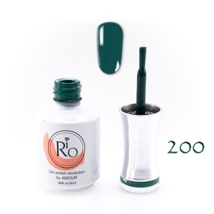 לק ג'ל ריו מספר 200 - גוון ירוק כהה | Rio Gel Polish