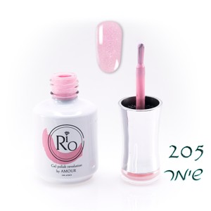 לק ג'ל ריו מספר 205 - גוון ורוד בייבי עם שימר עדין | Rio Gel Polish