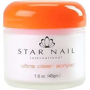 אבקת אקריל Ultra Clear שקופה מקצועית – Star Nail International