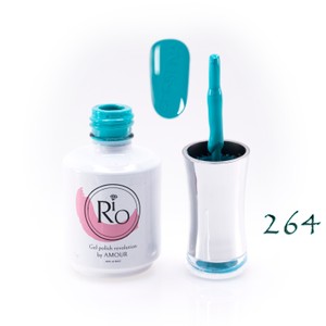לק ג'ל ריו מספר 264 - גוון טורקיז בוהק | Rio Gel Polish