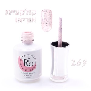 לק ג'ל ריו מספר 269 - גוון ורוד-לבן מסדרת אוריאו | Rio Gel Polish