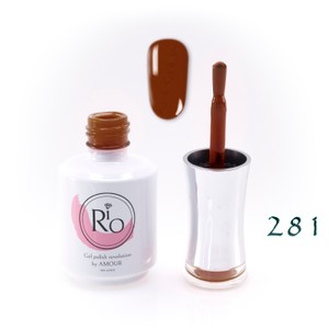 לק ג'ל ריו מספר 281 - גוון אדום חום | Rio Gel Polish
