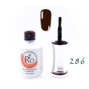 לק ג'ל ריו מספר 286 - גוון חום בורדו כהה | Rio Gel Polish