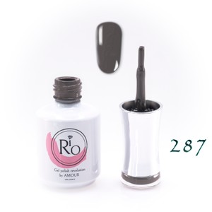 לק ג'ל ריו מספר 287 - גוון חום סגול-אפור כהה | Rio Gel Polish