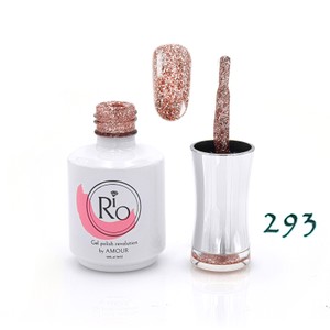 לק ג'ל ריו מספר 293 - נצנצים גולד רוז | Rio Gel Polish