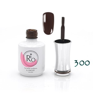 לק ג'ל ריו מספר 300 - גוון חום-שחור | Rio Gel Polish