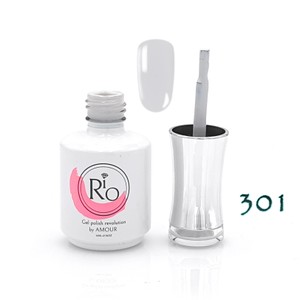 לק ג'ל ריו מספר 301 - גוון לבן-תכלת אטום | Rio Gel Polish