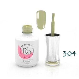 לק ג'ל ריו מספר 304 - גוון ירוק אפור | Rio Gel Polish