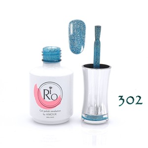 לק ג'ל ריו מספר 302 - גליטר טוריקז עדין | Rio Gel Polish