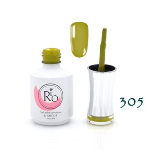 לק ג'ל ריו מספר 305 - גוון ירוק-צהוב | Rio Gel Polish