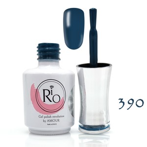 לק ג'ל ריו מספר 390 - גוון כחול ג'ינס כהה | Rio Gel Polish
