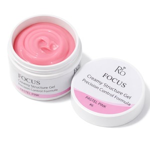 ג'ל בנייה פוקוס PASTEL PINK – גוון ורוד פסטל עדין | FOCUS Creamy Structure Gel