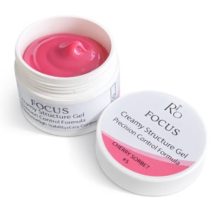 ג'ל בנייה פוקוס CHERRY SORBET – גוון ורוד חזק | FOCUS Creamy Structure Gel