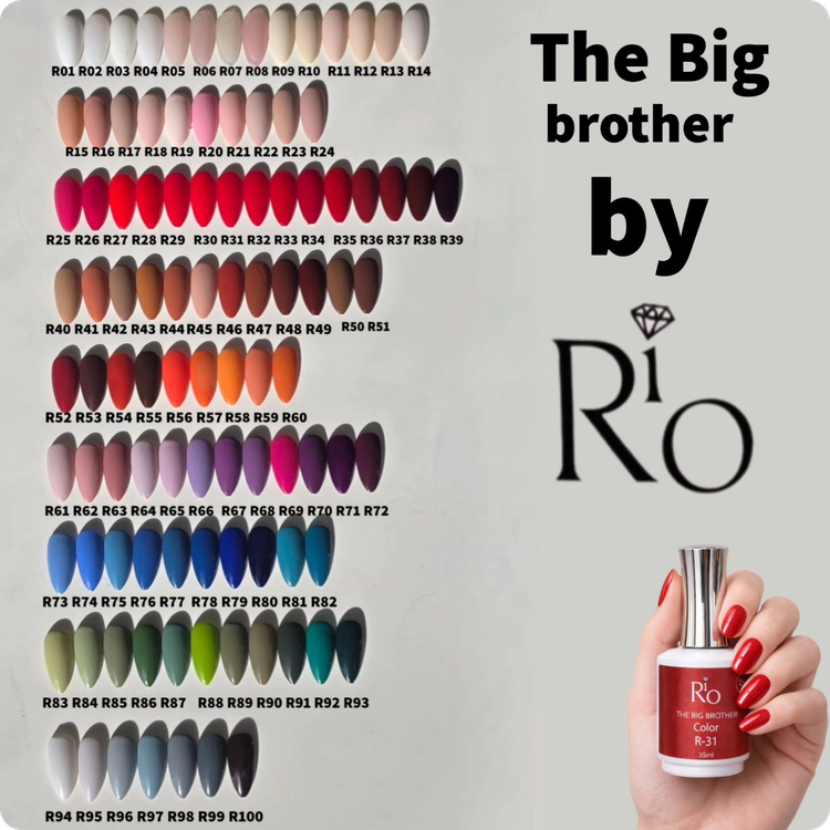 מבחר גוונים מתוך סדרת BIG BROTHER של RIO