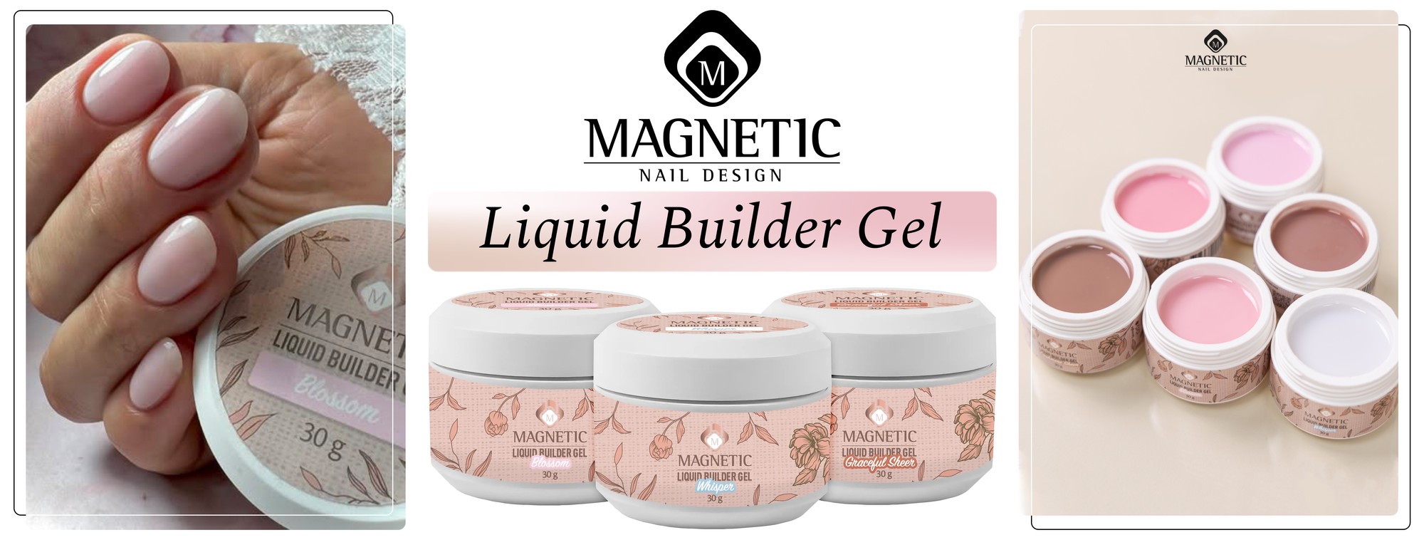 ג'ל בנייה מקצועי דק וחזק - Magnetic Liquid Builder Gel