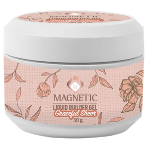 ג'ל בנייה נוזלי Graceful Sheer - גוון ניוד חם חצי שקוף | Magnetic Liquid Builder Gel Graceful Sheer