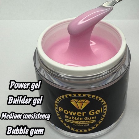 POWER GEL Medium Consistancy Builder<br>ג'ל בנייה בסמיכות בינונית - Bubble Gum
