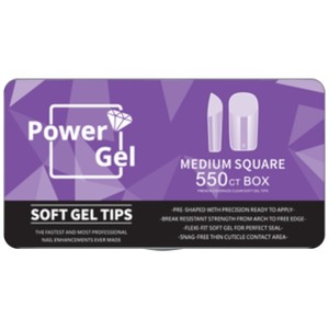 מארז טיפס ג׳ל מרובע בינוני (Medium Square) לבנייה בג׳ל | POWER GEL