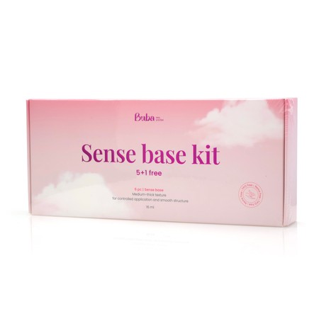 BUBA Nail System<br>מארז 6 יחידות Sense Base ללק ג'ל - 1+5 מתנה