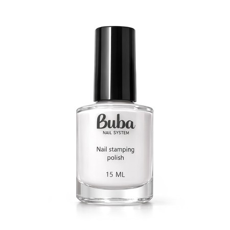 לק חותמות לציפורניים 15 מ"ל - גוון לבן | Buba Nail Design