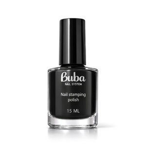 לק חותמות לציפורניים 15 מ"ל - גוון שחור | Buba Nail Design