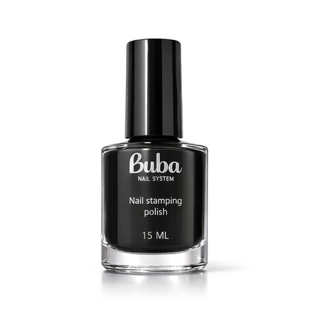 לק חותמות לציפורניים 15 מ"ל - גוון שחור | Buba Nail Design