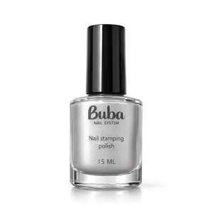 לק חותמות לציפורניים 15 מ"ל - גוון כסוף | Buba Nail Design