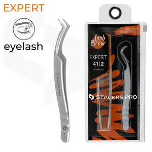 פינצטה מקצועית לריסים Staleks EXPERT 41|2