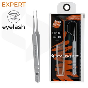 פינצטה לריסים STALEKS PRO EXPERT 40 TYPE 10 | קצה ישר להפרדת ריסים