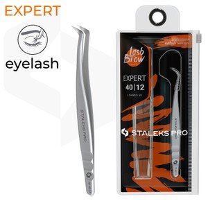 פינצטת נפח לריסים STALEKS PRO EXPERT 40 TYPE 12 | קצה L בזווית 65°