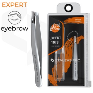 פינצטה לגבות STALEKS PRO EXPERT 10 TYPE 3 | קצה נטוי רחב לגבות עבות