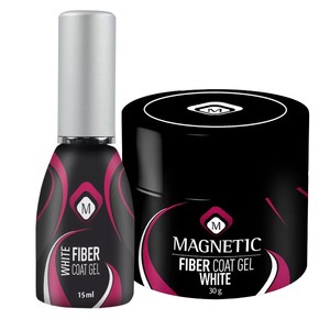 בסיס פייבר ג'ל - לבן<br>Magnetic Fiber Coat Gel - White