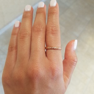 טבעת משולשים רוז גולד
